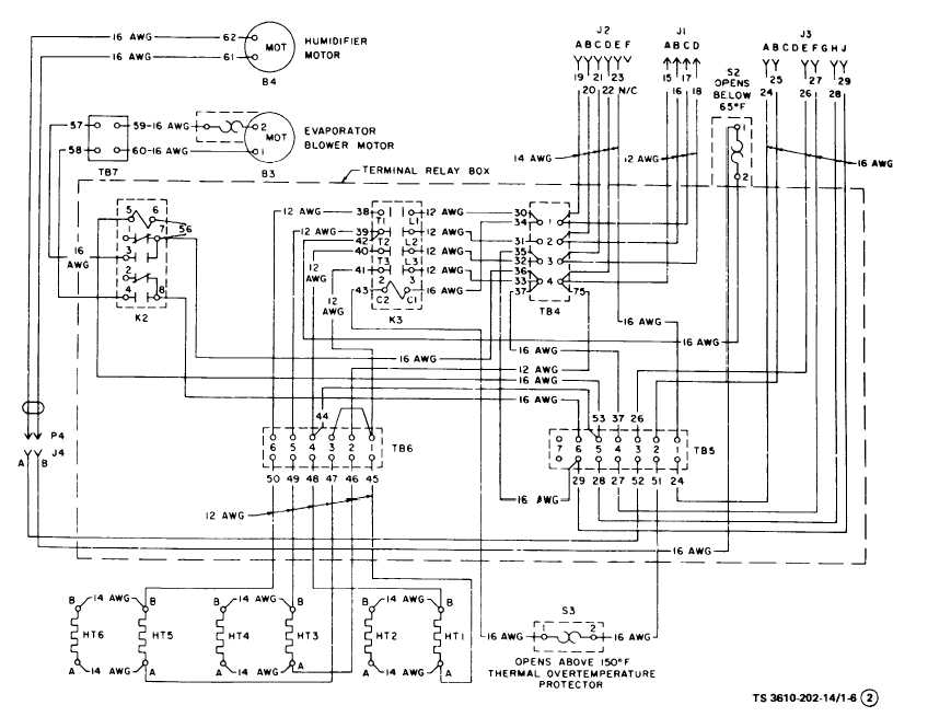 Figure 1-6. Air Conditioner Wiring Diagram (Sheet 2 of 3)