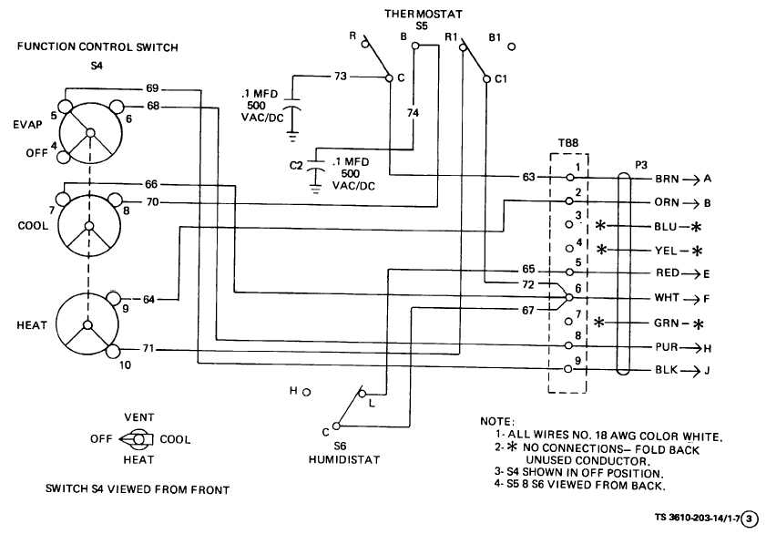 Figure 1-7. Air Conditioner Wiring Diagram (Sheet 3 of 3)